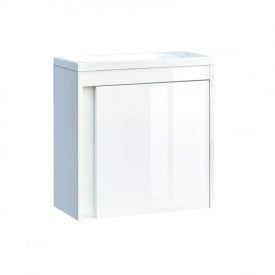 Тумба з раковиною Devit Small 250х500х508, білий глянцевий (063050W)