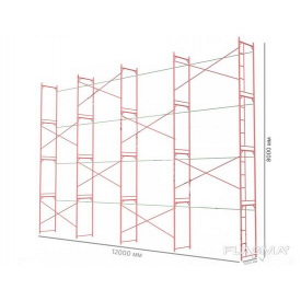 Леса строительные рамные 8х12м (96м2)
