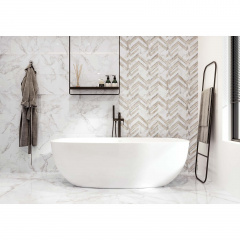 Плитка Golden Tile Marmo Bianco Chevron белый G70151 9х600х300 мм Балаклія