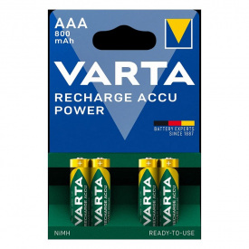 Аккумуляторные батарейки AAA VARTA ACCU AAA 800mAh BLI 4 шт N