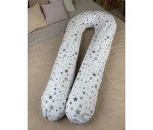 Подушка для беременных с наволочкой Coolki Stars on white XXL 150x75