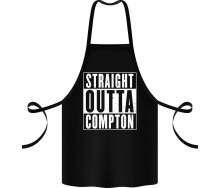 Фартук с принтом Арбуз Straight outta compton 68 см Черный