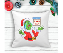 Подушка с новогодним принтом Гринч The Grinch 