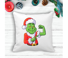 Подушка с новогодним принтом Гринч The Grinch 