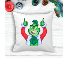 Подушка с новогодним принтом Гринч The Grinch 