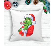 Подушка с новогодним принтом Гринч The Grinch 