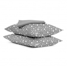 Набор наволочки и простыни 3 шт STARFALL WHITE GREY GREY Cosas серый