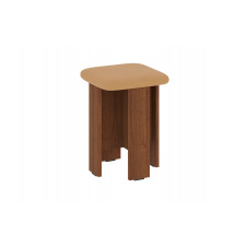 Табурет PlatePlace (кава + лісовий горіх, 35х35х45 см)
