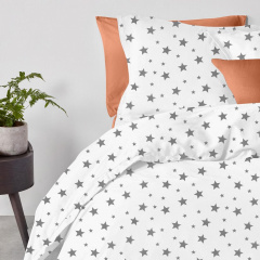Полуторное постельное белье Big Stars Cosas серый 160х220 см Ахтырка