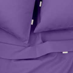 Полутораспальный комплект на резинке Cosas LIGHT PLUM Ранфорс 160х220 см Орхидея Дзензелівка