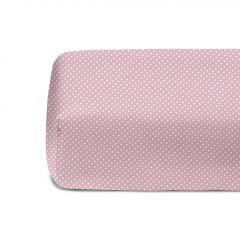 Набор простыни на резинке Cosas BEIGE/ROSE DOTS Ранфорс 160х200х20 см 2 шт Розовый/Бежевый Енергодар