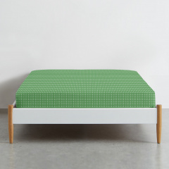 Простыня на резинке 90х200 см GREEN DOTS Cosas Зеленый Броди