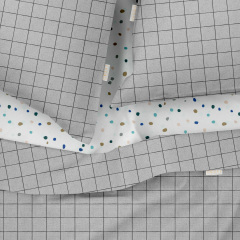 Полуторная постель с простыней на резинке Grey Geometry CS7 Cosas серый 160х220 см Мукачево