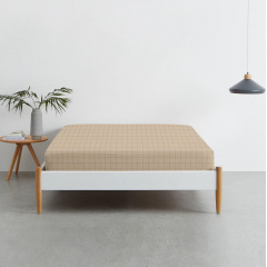 Набор простыни на резинке Cosas COPPER/ BEIGE GEOMETRY Ранфорс 160х200х20 см 2 шт Бежевый/Коричневый Городок