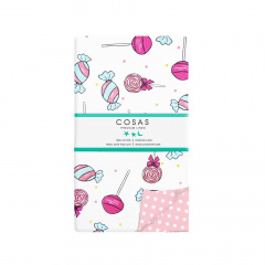 Подростковая постель с простыней на резинке LOLLIPOPS Cosas розовый 155х215 см Южноукраїнськ