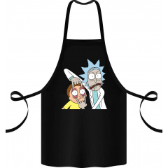 Фартук с принтом Арбуз Look Morty 68 см Черный Кушугум