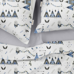 Полутораспальный комплект без простыни Cosas DREAM WIGWAMS Ранфорс 160х220 см Голубой Черкаси