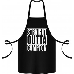 Фартук с принтом Арбуз Straight outta compton 68 см Черный Вінниця