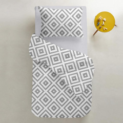 Подростковое постельное белье GREY ORNAMENT Cosas серый 155х215 см Хмільник