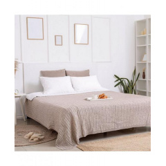 Вязаный плед Прованс SOFT 90х130 см Бежевый (3042) Красноград