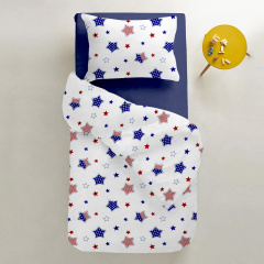 Подростковая постель с простыней на резинке Star America Dark Blue Cosas Синий 160х220 см Ровно