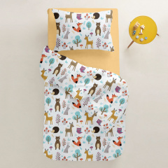 Подростковое постельное белье Colorful Animals CS1 Cosas Бежевый 160х220 см Гуляйполе