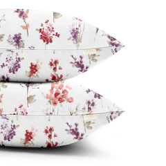 Полуторная постель с простыней на резинке WATERCOLOR FLOWERS CS3 Cosas Фиолетовый 160х220 см Королёво