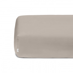 Двуспальный комплект на резинке Cosas BEIGE FLOWERS Ранфорс 180х220 см Бежевый/Серый Нежин