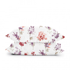 Двуспальная постель с простыней на резинке WATERCOLOR FLOWERS CS1 Cosas Фиолетовый 180х220 см Луцьк