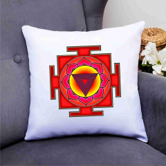 Подушка декоративная с принтом "Янтра. Yantra. tripurabhairava yantra. Трипура-Сундари янтра" Push IT Белый Кавун П000690 Ахтырка