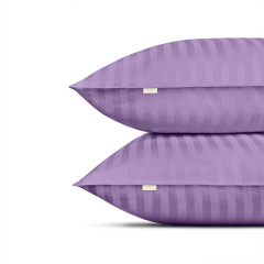 Двуспальная постель сатин с простыней на резинке AMETHYST CS1 Cosas Фиолетовый 180х220 см Житомир