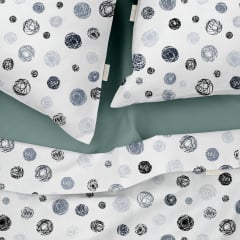 Полуторная постель с простыней на резинке Yarn Balls CS6 Cosas серый 160х220 см Червоноград