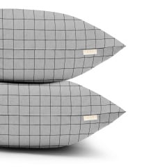 Семейная постель с простыней на резинке GREY GEOMETRY CS7 Cosas серый 2х160х220 см Косів
