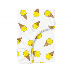 Простынь на резинке в детскую кроватку 60х120 см ICECREAM YELLOW Cosas Рівне