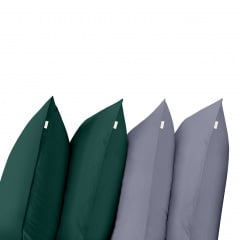 Набор наволочек Cosas DARK GREEN & STEEL SET 50х70 см 4 шт Зеленый/стальной Тернополь