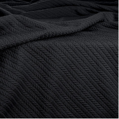 Покрывало 160х230 Panther Knitted Braid Cosas черный Петрово