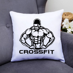 Подушка декоративная с принтом "Crossfit 6" Push IT Белый Кавун П000647 Новониколаевка