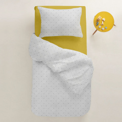Детское постельное белье в кроватку MINI DOTS CS8 Cosas серый 110х140 см Оріхів