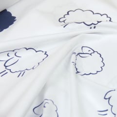 Простынь на резинке в детскую кроватку 60х120 см SHEEP BLACK WHITE Cosas Петрове