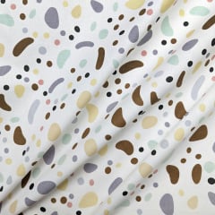 Подростковая постель с простыней на резинке COLORFUL STONES CS3 Cosas Бежевый 160х220 см Южноукраїнськ