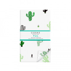 Евро постель с простыней на резинке Cactus Cosas Зеленый 200х220 см Хмельник