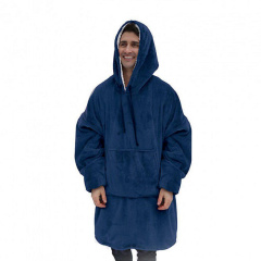 Плед-двухсторонняя толстовка Huggle Hoodie 80х110 см Синий (2993-9107а) Вінниця
