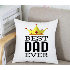 Подушка декоративная с принтом "Best Dad ever" Белый Кавун П000258 Каменка-Днепровская