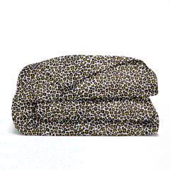 Двуспальная постель с простыней на резинке Leopard CS6 Cosas Бежевый 180х220 см Чернігів