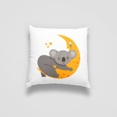 Подушка декоративная с принтом "Спящая коала на луне. Sleeping koala" Push IT Белый Кавун П000722 Бучач