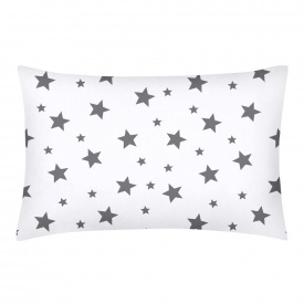 Детская наволочка Cosas BIG GREY STARS Ранфорс 40х60 см Серый