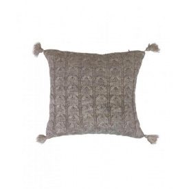 Вязаная наволочка Прованс Глория косы 45х45 см Бежевый (3166)