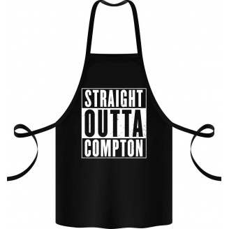 Фартук с принтом Арбуз Straight outta compton 68 см Черный