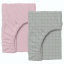 Набор простыни на резинке Cosas ROSE / GREY GEOMETRY Ранфорс 160х200х20 см 2 шт Графит/Розовый Братське