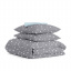 Семейная постель с простыней на резинке Grey Stars CS6 Cosas серый 2х160х220 см Гуляйполе